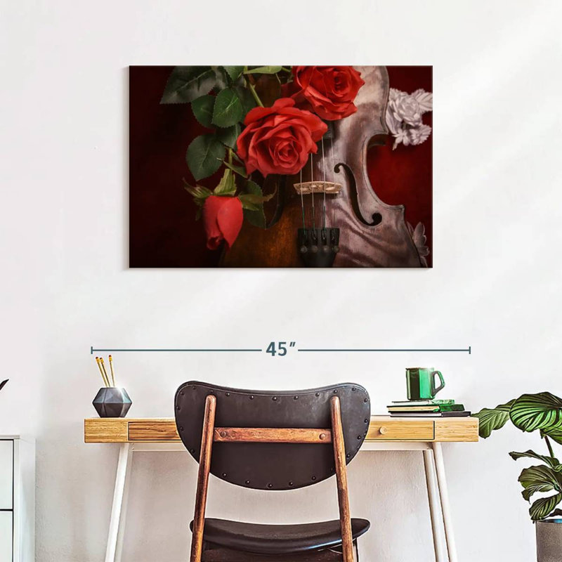 Roses et violon, H 24 po x l 36 po