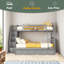 Twin-Over-Full Bunk Bed With Drawers，Ladder And Storage Staircase-2136557136