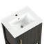 Meuble-lavabo de 20 pouces avec lavabo, porte à fermeture douce, support de rangement et tablette ouverte pour une organisation efficace
