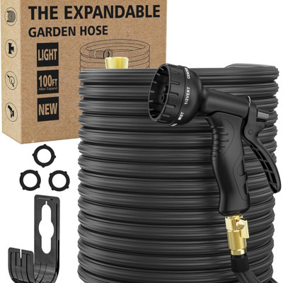 100-foot Expandable Garden Hose With 10-function Spray Nozzle