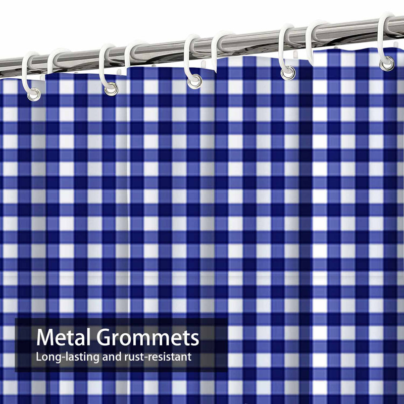 Rideau de douche Smooth Gingham, L 72 po x l 72 po