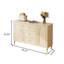 Buffet rétro de style crème, armoire à thé en bois massif multicouche, armoire de rangement mince pour le salon et le vestibule-126450413