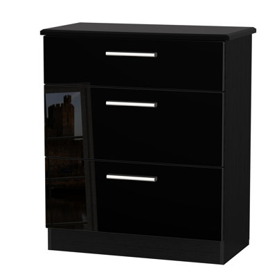 Fully Assembled Yvette 3 Drawer 76.5Cm W Chest of Drawer