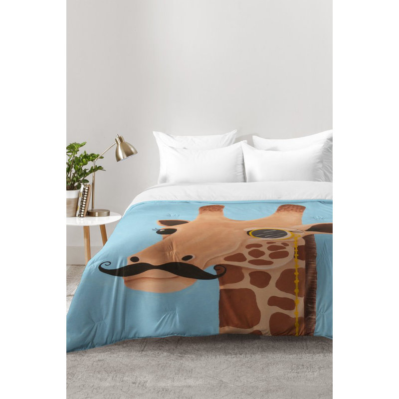 Ensemble d'édredon Gentleman Giraffe, Édredon pour très grand lit + 2 très grandes ta