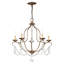 Lustre empire à 5 lumières de style bougie avec accents de cristal Daniesha-494608784