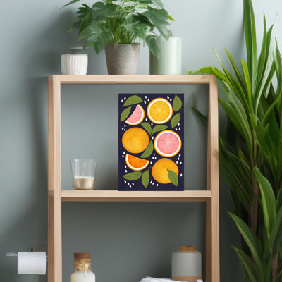 «Vibrant Citrus Fruits», art mural abstrait et vibrant