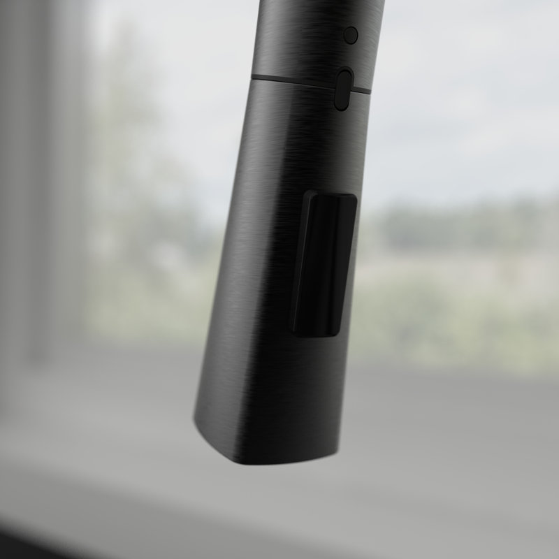 Robinet de cuisine à poignée simple Belanger, Acier inoxydable noir