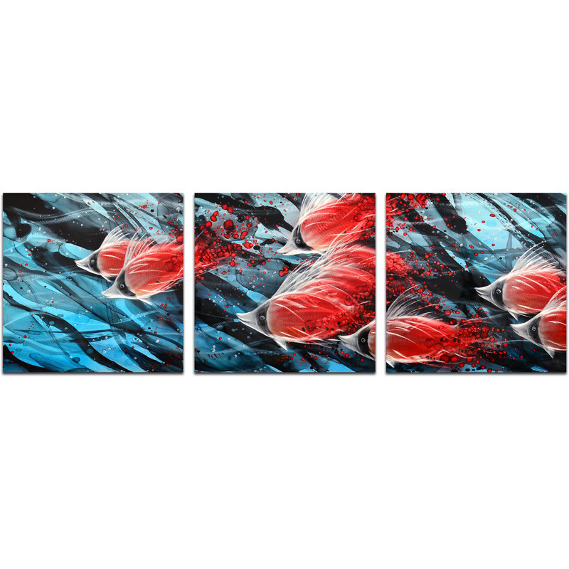 Modern Abstract Wall Decor on Metal