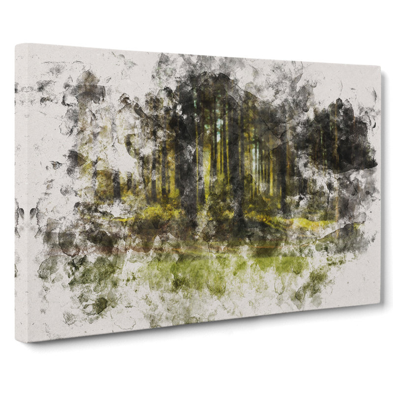 Green Forest Vol.4 - Wrapped Canvas Print, 35cm H x 50cm W x 3cm D