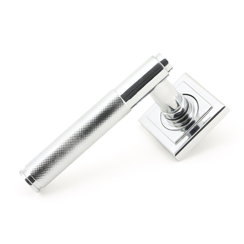 Brompton Latch Right Hand Door Handle, Polished Chrome