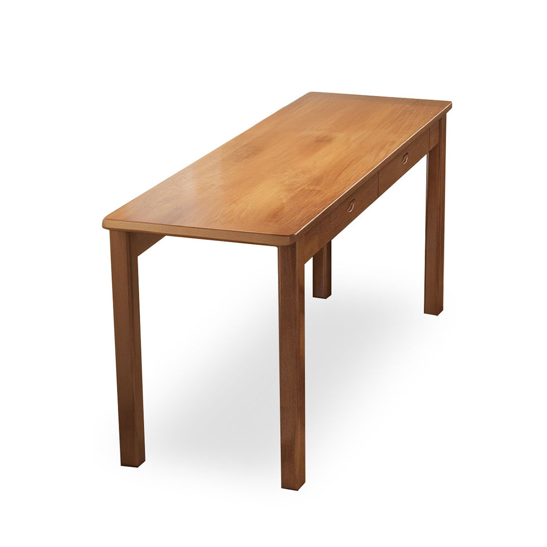 East Urban Home Nut-brown Rectangular Solid Wood with 2 drawers desk ...