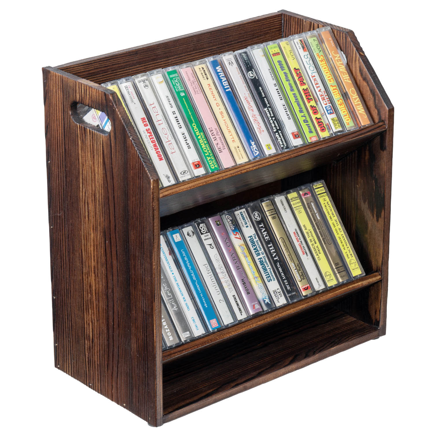 Millwood Pines 2 Tiers Desktop Cassettes Holder Tapes Storage Display ...