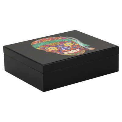 Gold Brass Stainless Steel Cigar Humidor