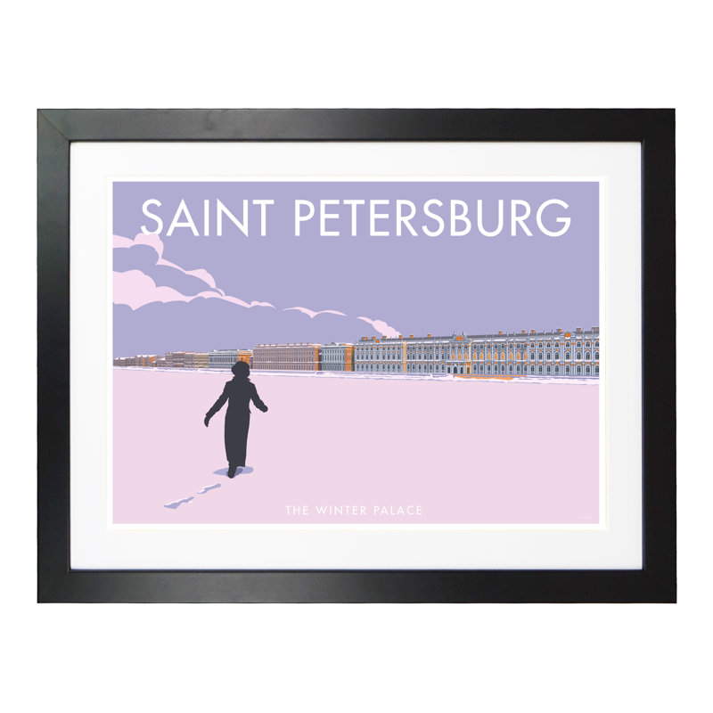 St Petersburg by Stephen Millership - No Frame Rectangle Print, 33.5cm H x 43.5cm W x 2.2cm D, Black