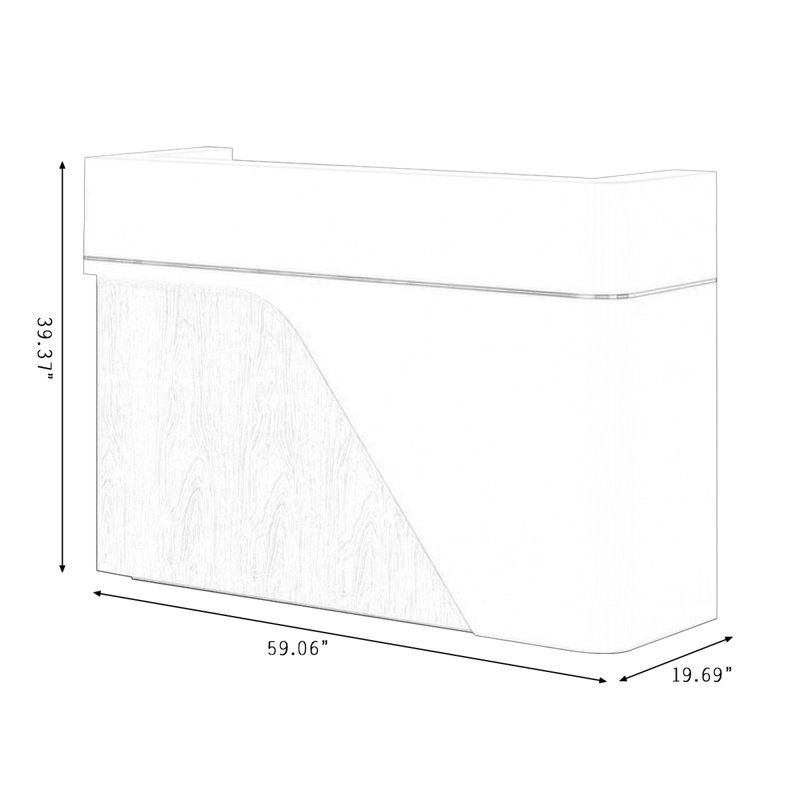 Bureau de réception rectangulaire Modern, 59.06