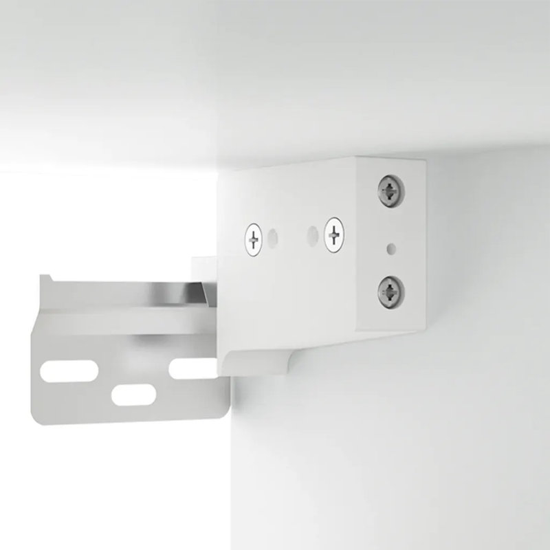 17 Stories Wall-Mounted Bedside Cabinet, White, Set of 2