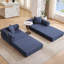 Canapé-lit modulaire convertible pour petits espaces, sans assemblage requis, tissu en velours côtelé, structure de forme fixe et accoudoirs amovibles-2056349517