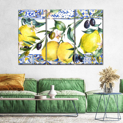 " Lemons And Olives " 3 - Pieces
