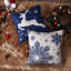 Ensemble de 4 housses de coussin en velours de Noël-135813857