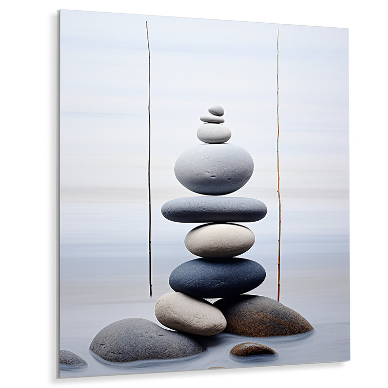 «Beach Photo Harmonic Balance I», impressions murales abstraites en métal, H 40 po x l 30 po x P 1 po