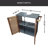 Brown and Gray Under Sink Cabinet with U-Shaped Cut-Out, Double Vented Doors, Towel Holder - Elements Collection