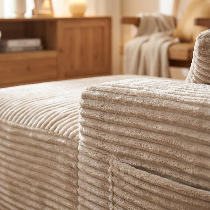 Causeuse à plancher compacte en velours côtelé compact pour la maison