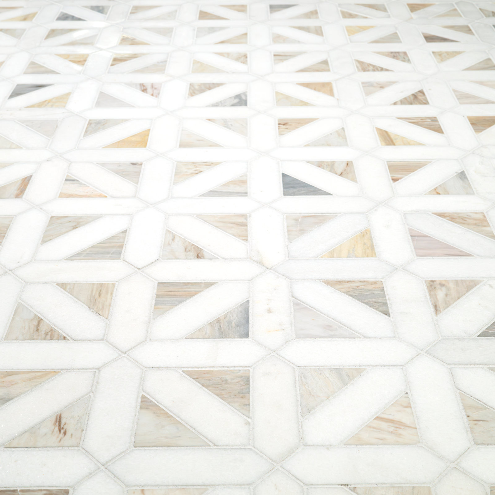 Auralie 12" x 12" Marble Mosaic Tile
