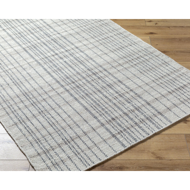 Loxe Flatweave Wool Striped Rug, Rectangle 8' x 10'