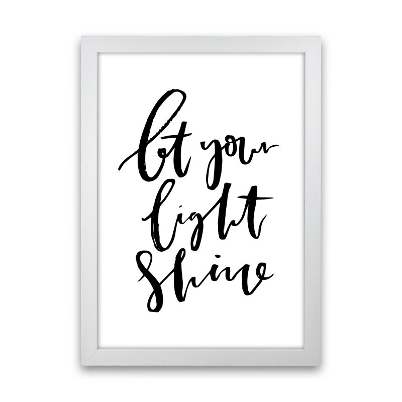 Let Your Light Shine - Print, 42cm H x 29.7cm W x 4cm D, Wrapped Canvas