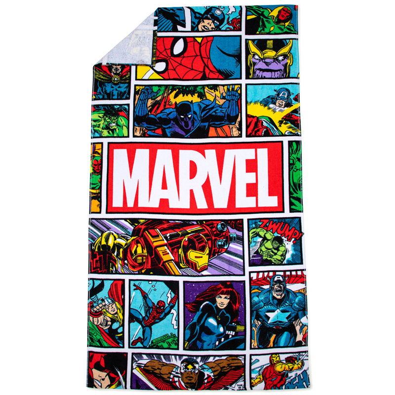 Marvel Comics Avengers Vintage Comic 100% Cotton Beach Towel