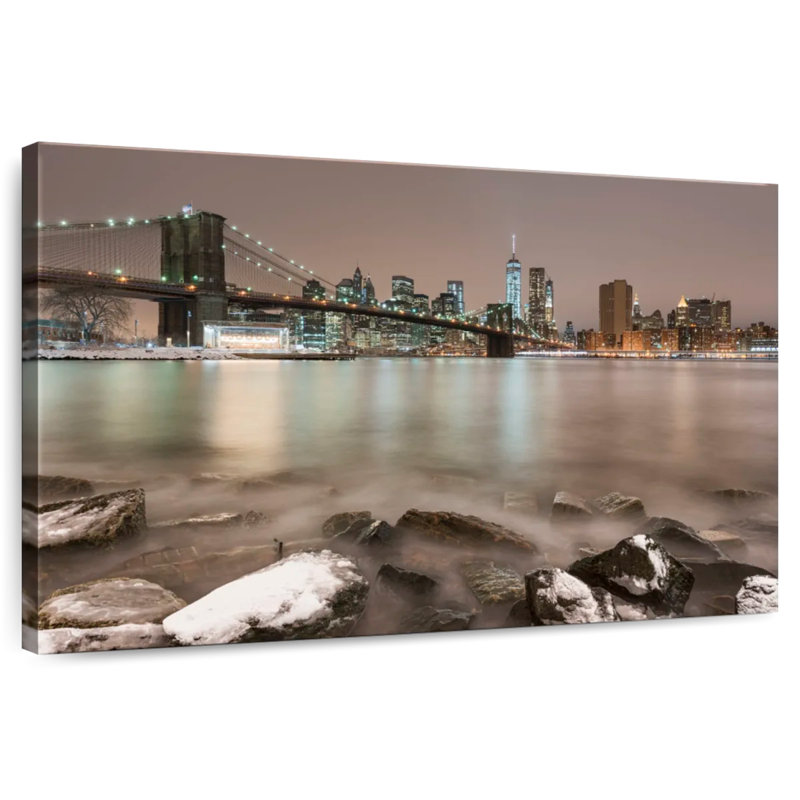 Ravi Winter Brooklyn Bridge, 24" H x 36" W