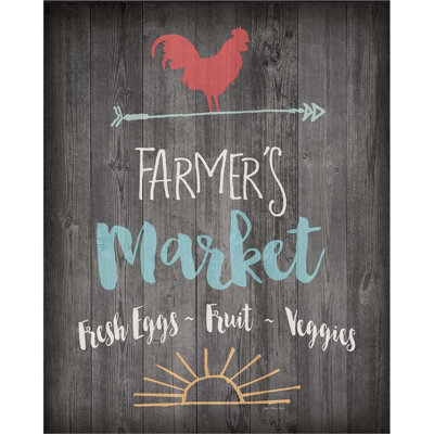 «Farmers Market - Chalkboard» par Jo Moulton, art mural sur toile