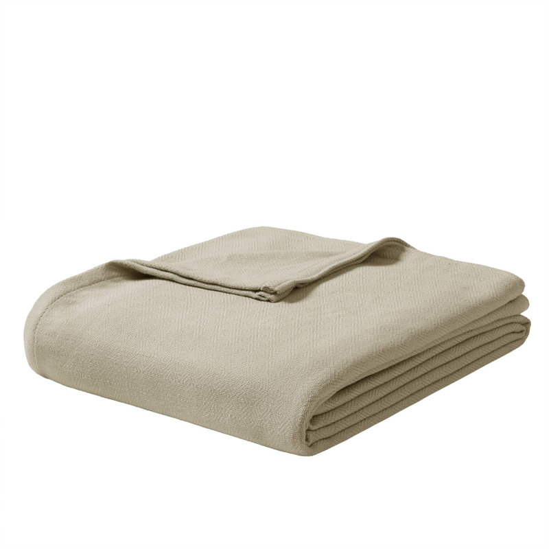 Couverture respirante en coton de bambou, kaki - couvertures et jetés élégants pour le confort de la maison