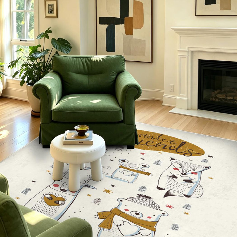 Tapis d'intérieur transparent en laine, Rectangle 39 po x 63 po
