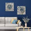 « diurne dahlia i blue »-ensemble de 2 reproductions d’art sur toile non encadrée-2008145037