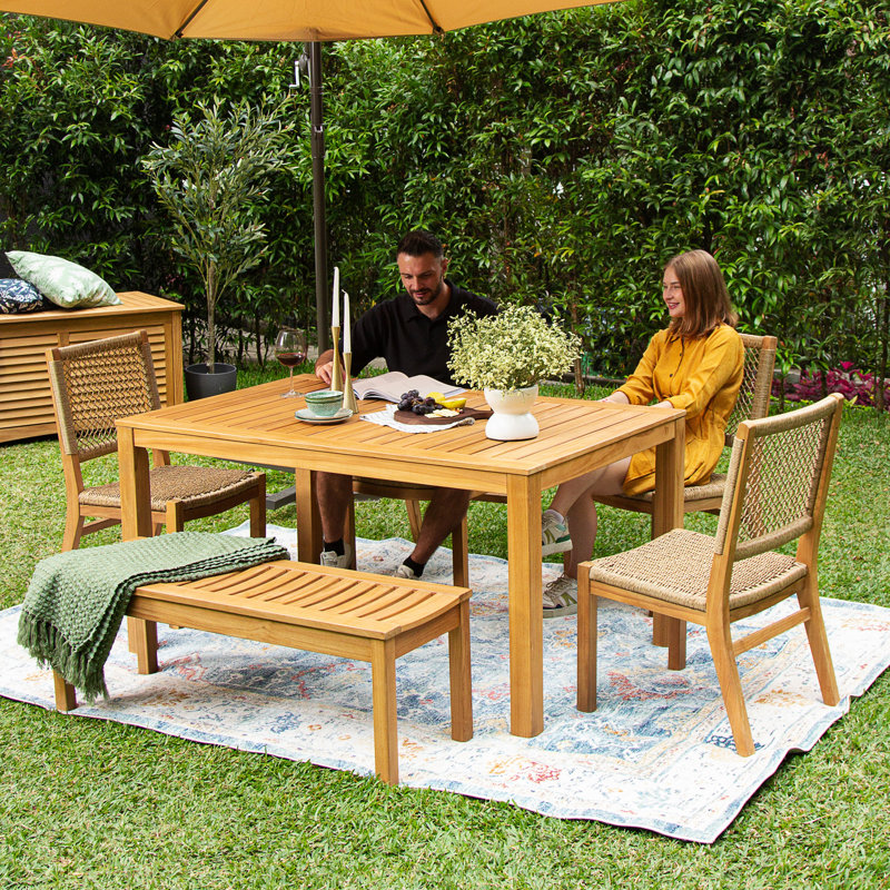 Seras Teak Wood 6-Person Dining Set