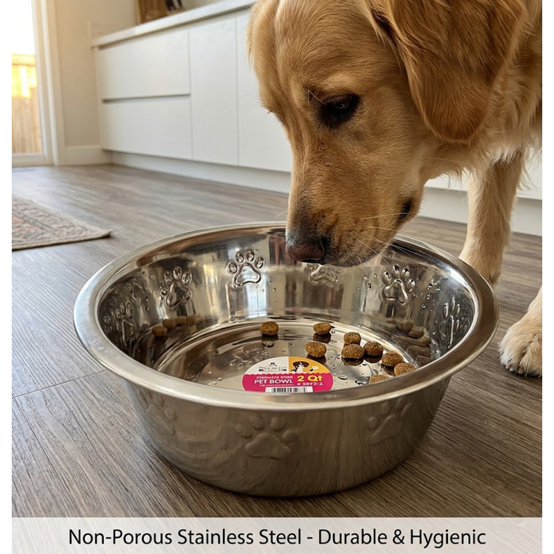 64 Oz Embossed Pet Bowl, 64 Oz