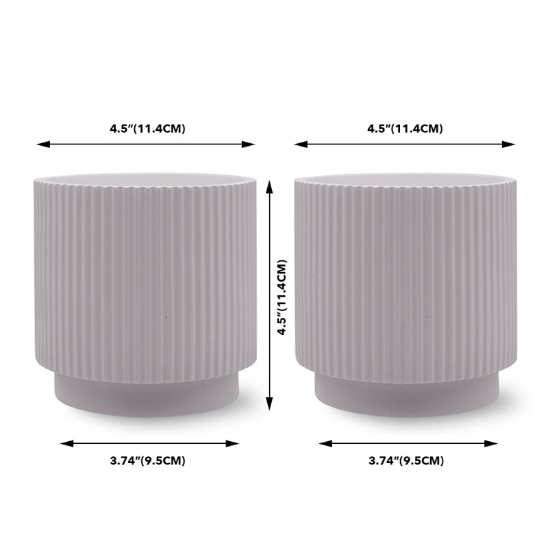Jaylun Polyresin Table Vase, Gray