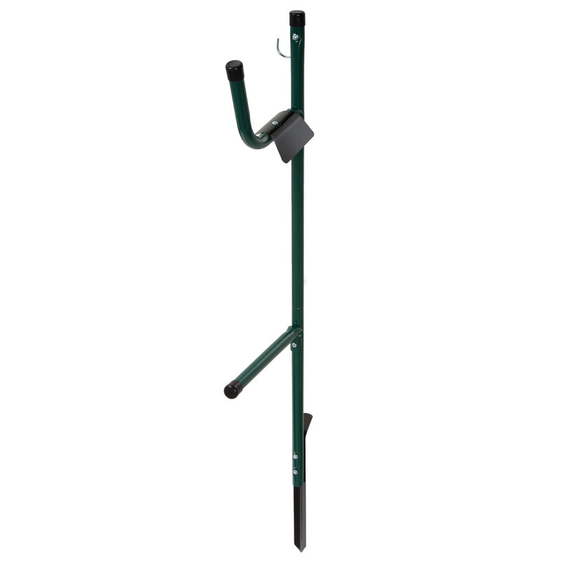 Water Hose Holder - Easy-to-Install Garden Hose Storage Metal Rack with Stake - Outdoor Hose Reel