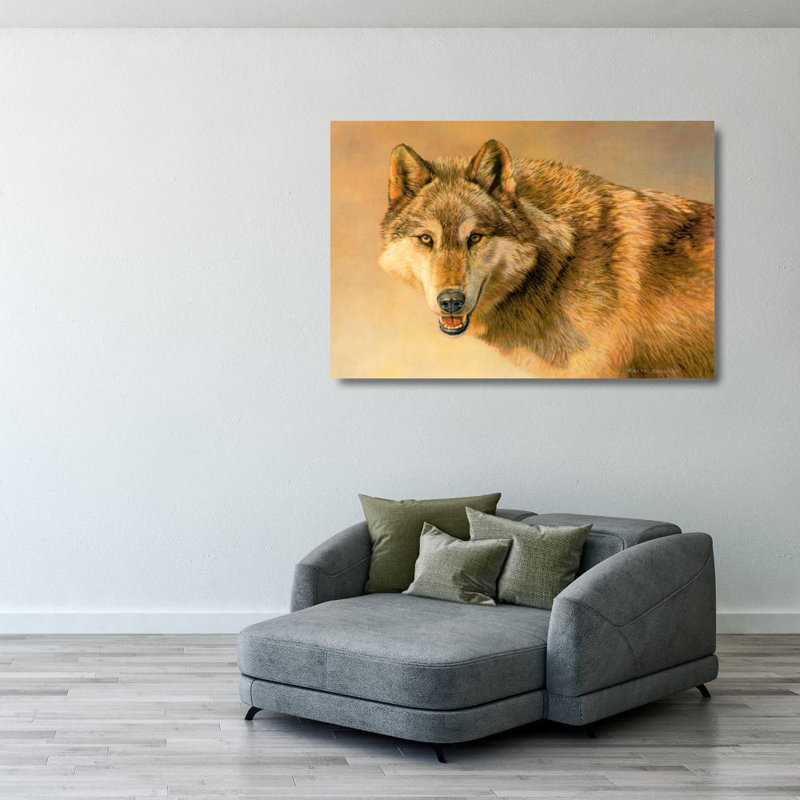 Portrait de loup MCG-PF1129, H 27 po x l 40 po