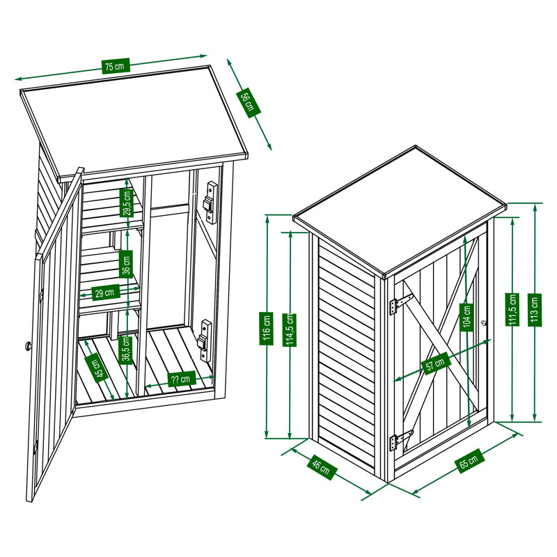 Carolane 76 X 56 Cm Tool Shed