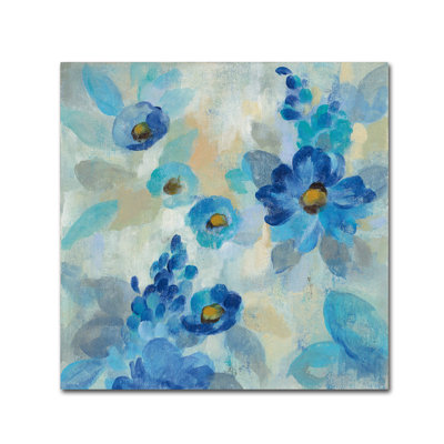 « blue floral messe iii », reproduction sur toile tendue