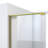  DreamLine Mirage-X 55 - 59 inch W x 71 inch H Frameless Sliding Shower Door in Brushed Gold-130767288-130761022-79649269