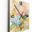 Horloge rétro sur fond d'hortensia rose - Horloge murale surdimensionnée-99639935