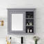 Armoire de rangement murale avec miroir et 3 tablettes ouvertes-200763106
