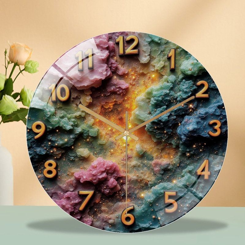 Horloge murale en verre 12 po