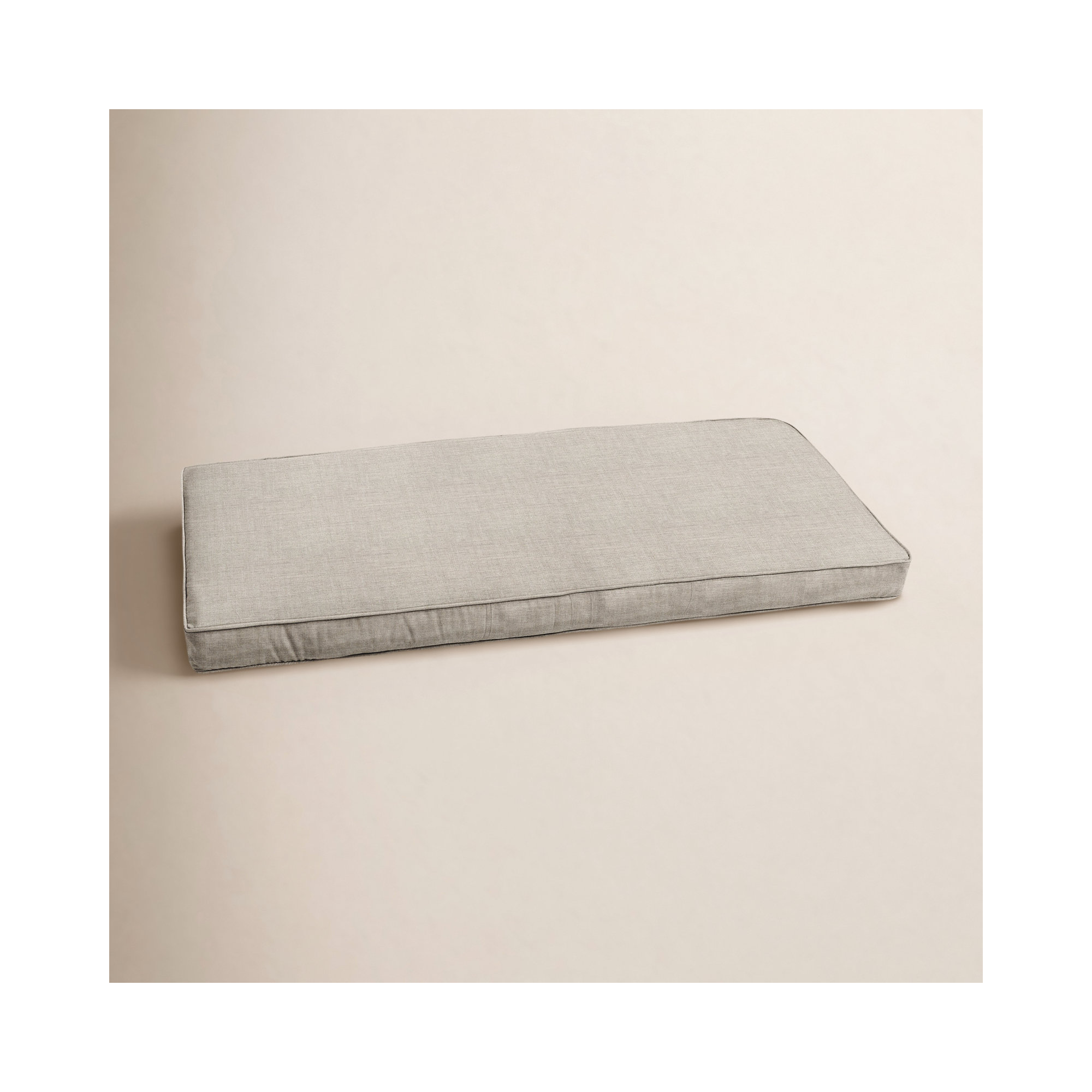 Sunbrella Outdoor Bench Cushion, 37" W  x 17" D, Cast Silver Sunbrella® Plainweave
