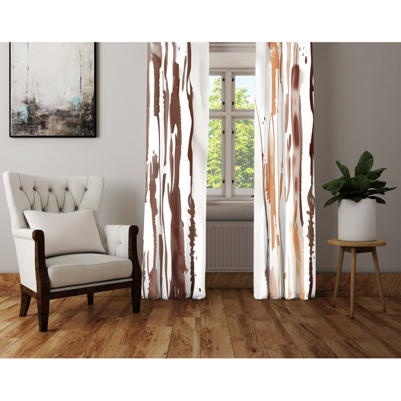 Paire de rideaux semi-transparents en polyester Dapo, L 20 po x L 52 po