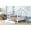 Lit de jour en bois pleine grandeur pour enfants, rangement spacieux et fabrication solide