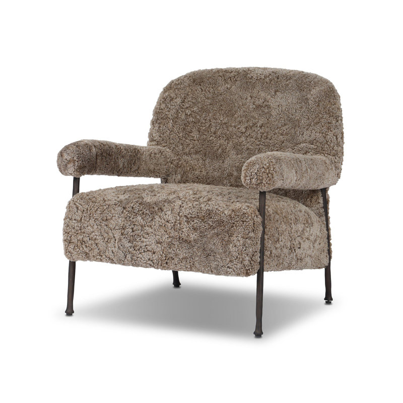 Gabriette Chair-Taupe Shearling, Taupe Shearling